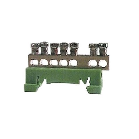 Nulscheidingsrijgklem, 12 x 10mm², 63A, geel-groen