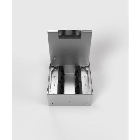 Boïte de sol 8908BB - 8 modules (8x UTE), avec couvercle recouvrable