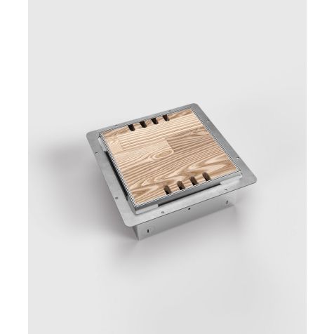 Boîte de sol 8908H - 8 modules (4x UTE + 8x CAT6a), avec couvercle recouvrable