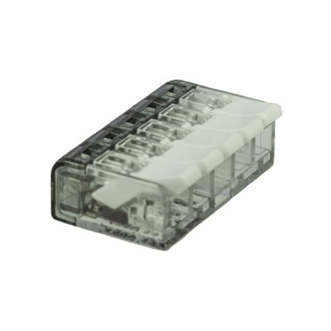 Steekklem met hendel 5-polig   0,2 - 4 mm² transparant 
