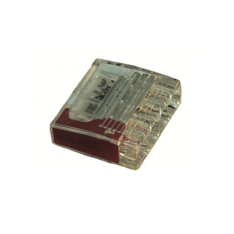 Mini Steekklem 4-polig  0,5 - 2,5mm² rood