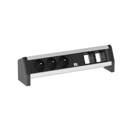DESK1 5 modules (3x UTE + 2x place vide) Alu GST18