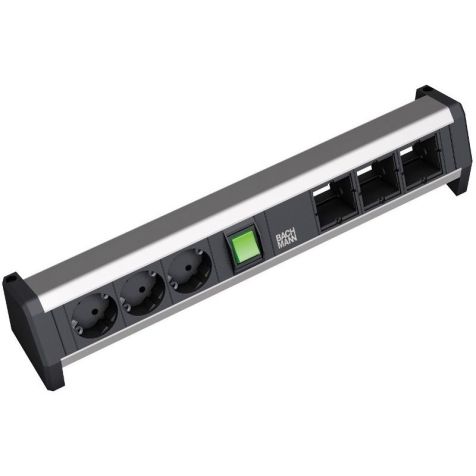 DESK1 1x interrupteur 3x Schuko 3x module vide