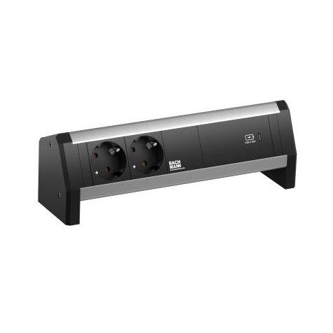 DESK1 3 modules (2x Schuko +1x CHARGEUR USB C 60W) +0,2m GST18