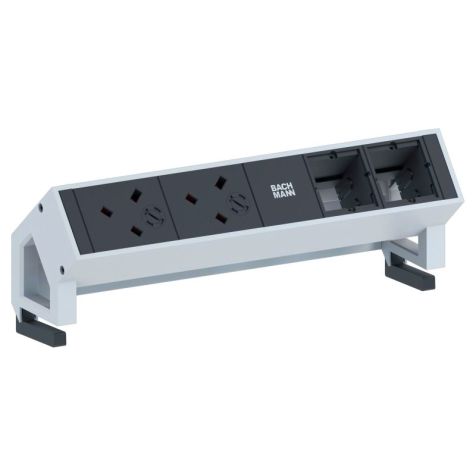 DESK2 4 modulen (2x UK 3,15A 45° 2 xLege mod) wit RAL9010