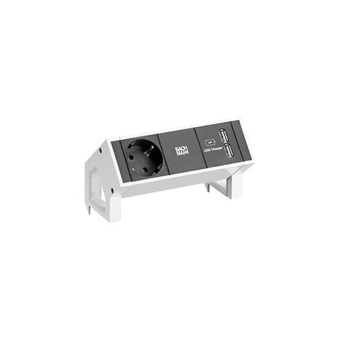 DESK2 1x CEE7/3 1xUSB CHARGER RAL9010 GST18