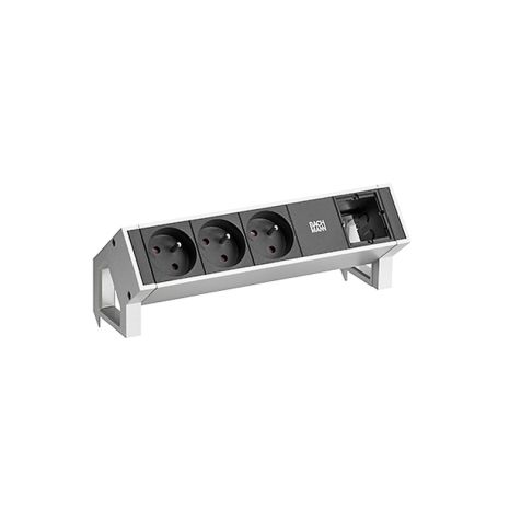 DESK2 4 modulen (3x UTE 1x Lege mod) Inox met kabel 0,2m GST18i3