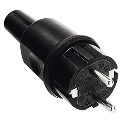 Fiche Schuko caoutchouc noir-913,172