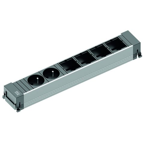POWER FRAME powerstrip 6 modules (2x UTE+ 4x MOD VIDE) + 0,2m GST18