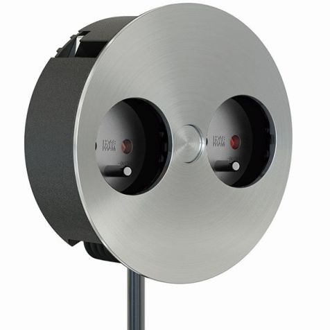 TWIST (2x UTE) chroom mat met 0,2m kabel