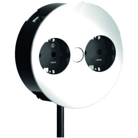 TWIST (2x Stopcontacten) wit blinkend met 2m kabel (SHUKO)