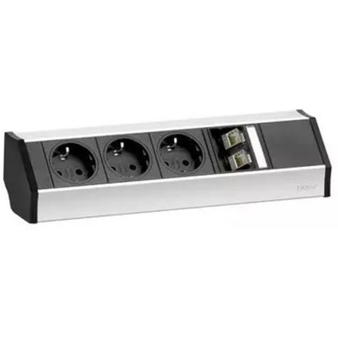 EVOLINE V-DOCK 3x10/16A ALU + RJ45