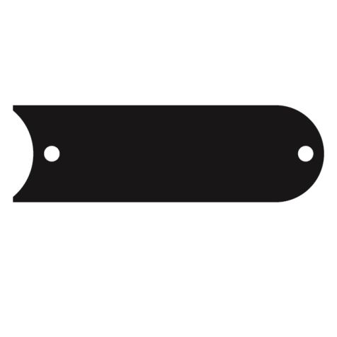 GS 500-10 EV1 Geanodiseerd zilveren graveerplaat, buitenafm.: 20 x 62 mm