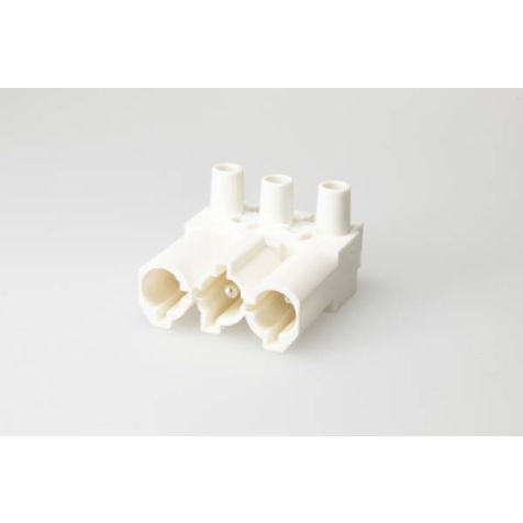 AC166 GST fiche mâle, 3-pôles, blanc