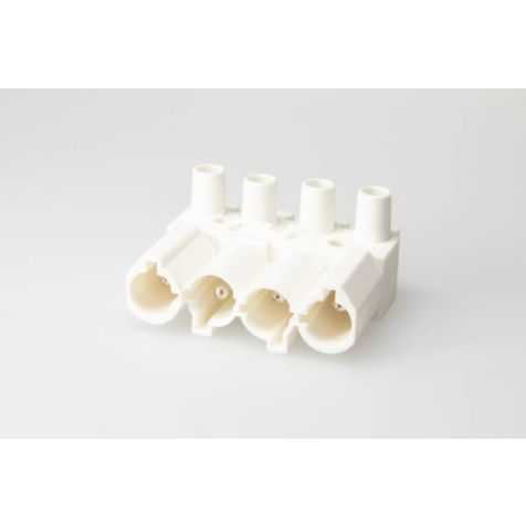 AC166 GST fiche mâle, 4-pôles, blanc