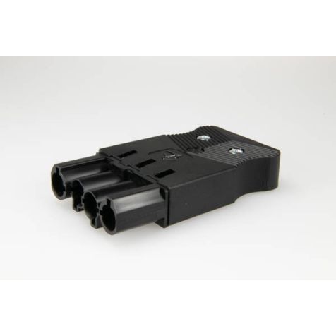 AC166 GSTF fiche mâle plat, 4-pôles, 1,5 mm², noir
