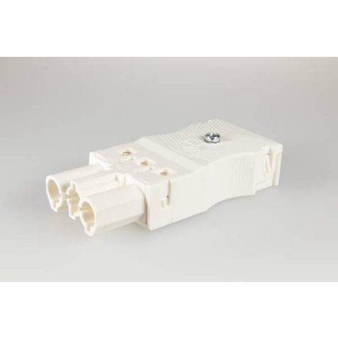 AC166 GSTPF fiche mâle, 3-pôles, blanc