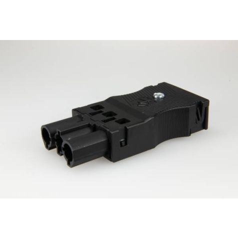 AC166 GSTPF Stekker, 3-polig, zwart