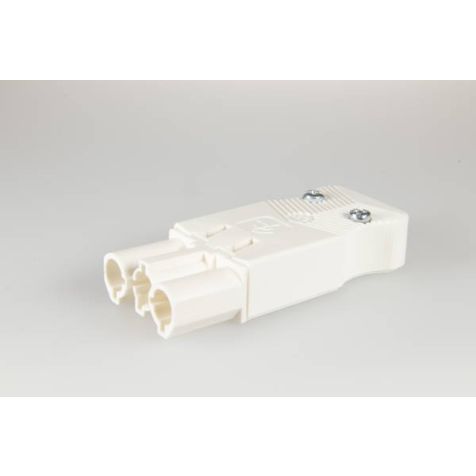 AC166 GSTF fiche mâle plat, 3-pôles, 2,5 mm², blanc