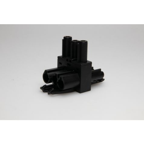 AC166 GVTA 3 Splitter, 3-polig, 1 in 2 out,  zwart