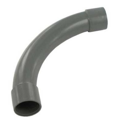 Courbe pour tube en PVC RAL7037 à 16 mm
