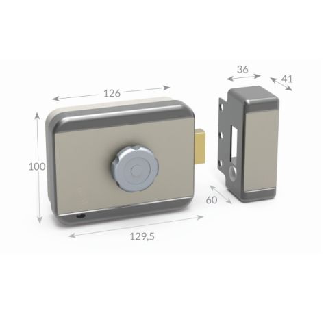Deurslot RimTopLock met Knop/12Vdc/Timer/Sensor/500mA 