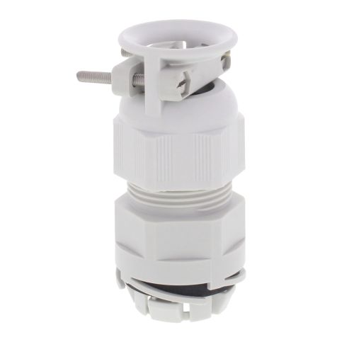 ESKVZ-P 20 LG - Kunststof polyamide wartel PUSH -IN met externe trekontlasting M20 (RAL 7035) grijs