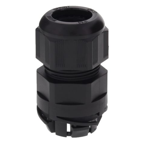 ESKV-P 12 BK - Kunststof polyamide wartel PUSH -IN M12 (RAL 9005) zwart