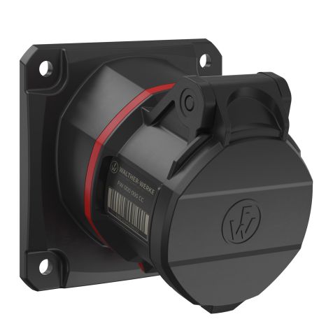 NEO Prise encastrée inclinée 16A 4P 6h 400V IP54 avec raccords rapides