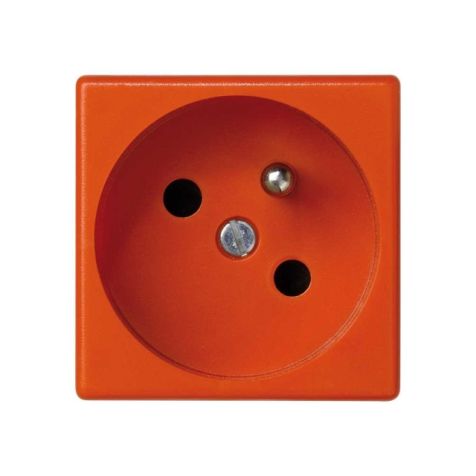 K45 Prise de courant 2P avec T conn.rapide orange.