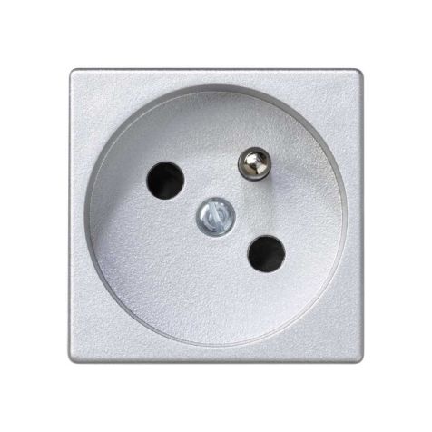 K45 Stopcontact 2P+A met veerklemmen Alu