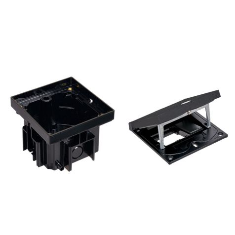 IP66 Kit vloerdoos zwart (1x K45 + 1x K45 smal), incl. inbouwdoos volle vloer