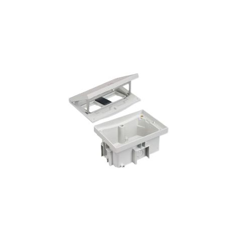IP66 Kit vloerdoos inox met 2 K45 modules en halve K45 module, incl. inbouwdoos volle vloer