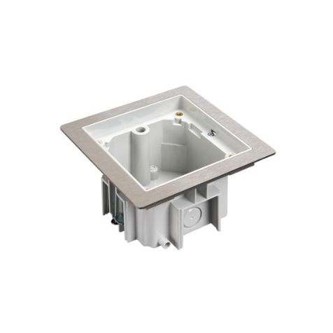 IP66 Boîte d'encastrement simple avec bord de support, sol technique, inox/gris