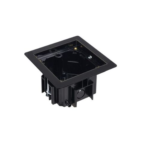 IP66 Boîte d'encastrement simple avec bord de support, sol technique, noir