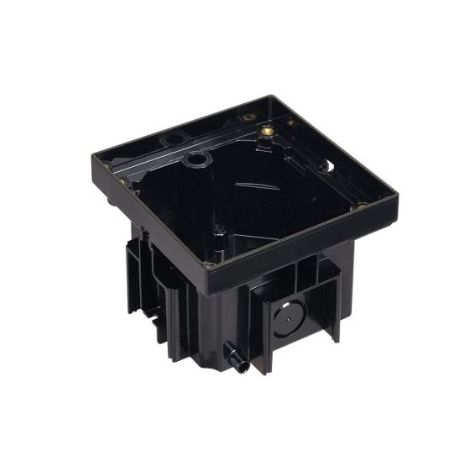 IP66 Boîte d'encastrement simple, sol plein, noir