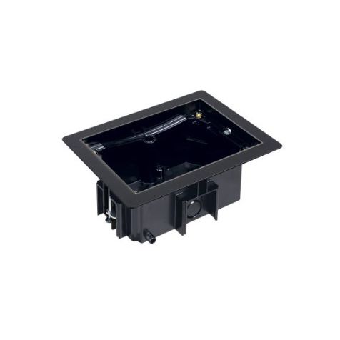 IP66 Boîte d'encastrement double avec bord de support, sol technique, noir