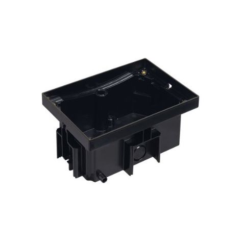 IP66 Boîte d'encastrement double, sol plein, noir