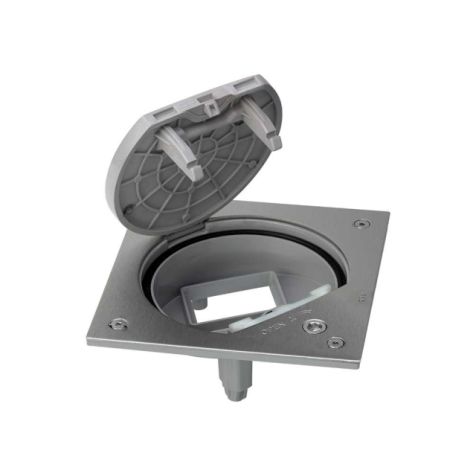 K45 Mechanismehouder veiligheidsslot voor 1x stopcontact inox