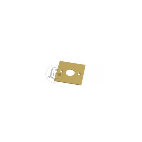 PLAQUE 45 x 45mm BOUTON DIA: 15mm ALU DOR MAT
