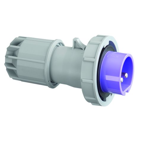 Fiche CEE mâle, IP67, 16 A, 2 pôles, 24 V, violet