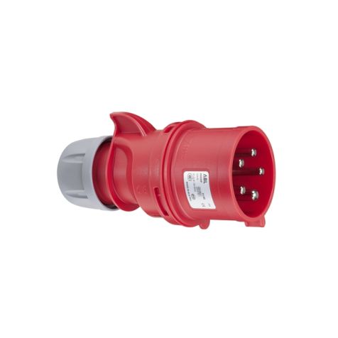 CEE faseomvormer, IP44, 16A, 5-polig, 400V, 6h, rood