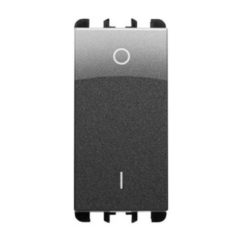 Interrupteur bipolaire 16A, 1 mod, Fer noir