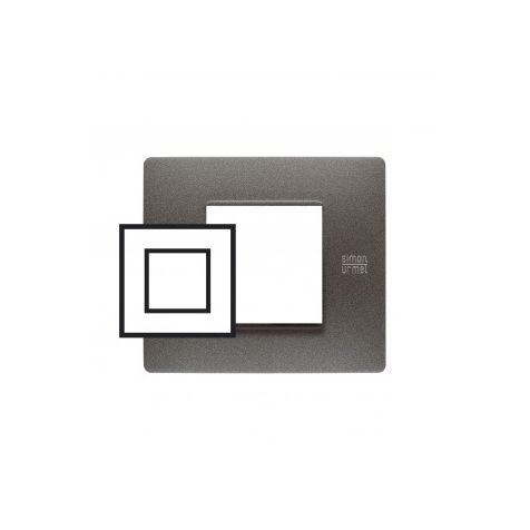 Flexa plaque de recouvre technopolymère  2 mod. Graphite Noir