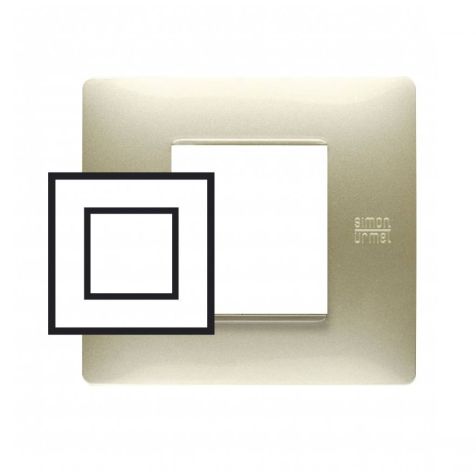 Flexa afdekplaat 2 mod. Technopolymer Goud Mat