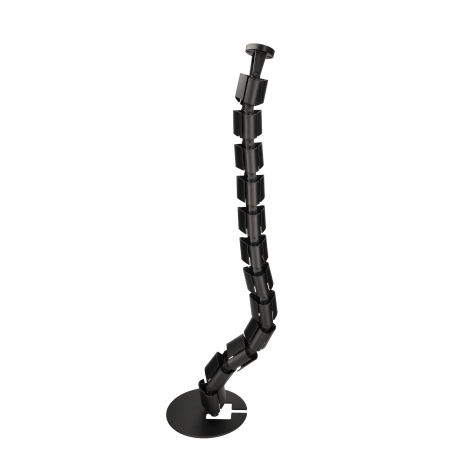 Kabelslang basic met bodemplaat, 1m, zwart