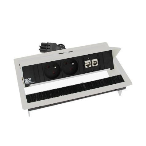 CONI 3 mod. (2x UTE + 2x CAT6 A) wit RAL9010