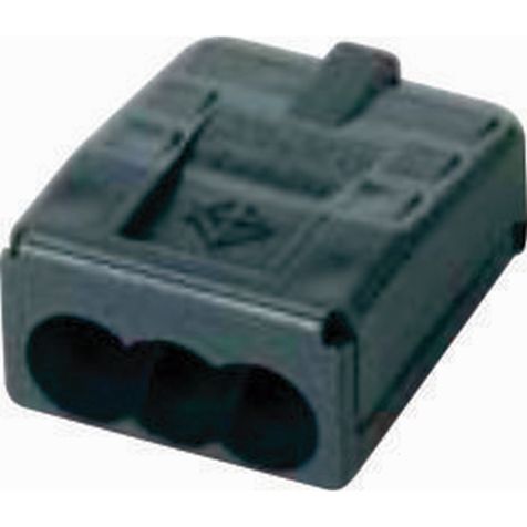Schroefloze donker grijs steekklem 3x2,5mm² 100°C