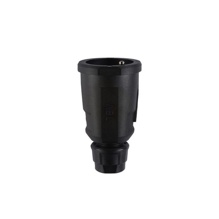 Hightech fiche femelle, Elamide, noir, IP20