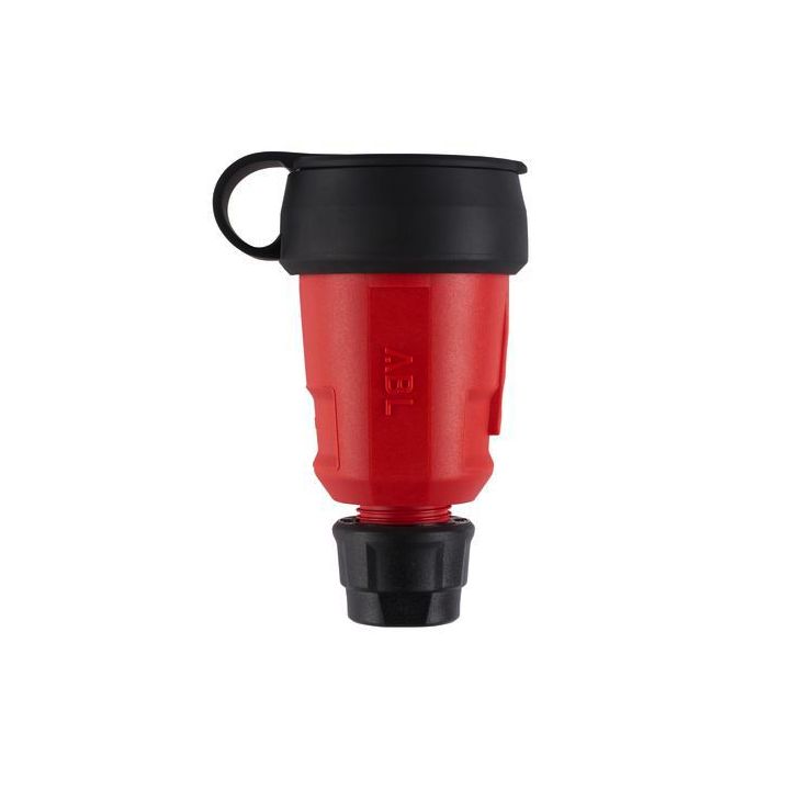 Hightech fiche femelle, Elamide, rouge, avec manchon et CA, IP44